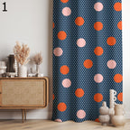Retro Polka Dot Window Curtains, Mid Century Curtain Panels, Retro Window Drapes, MCM Polka Dot Curtains, 70s Retro Living Room Curtains