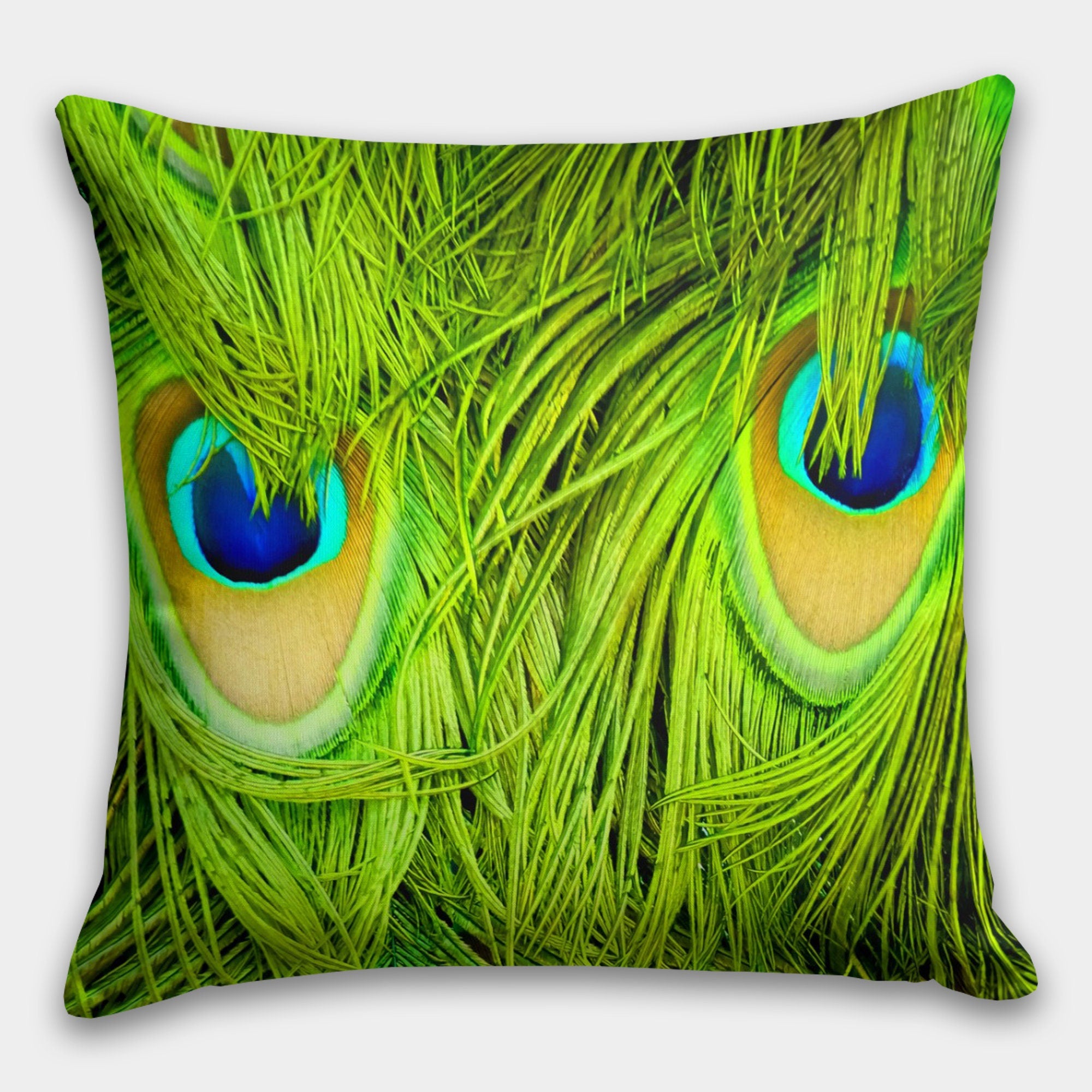 Christmas Home Decor Peacock Pillow Case, Peacock Throw Pillow Cover, Peacock Feather Pillow Covers, Peacock Feather Cushion Covers