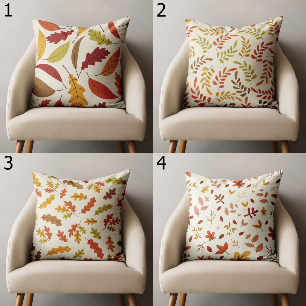 Autumn Throw Pillow Covers, Fall Leaf Pillow Cover, Fall Leaves Cushion Cover, Autumn Gift, Fall Dry Leave Pillowcase, Fall Leaf Home Decor