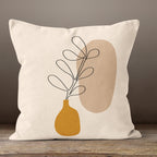 Modern Abstract Pillow Covers, Minimalist Abstract Leaf Pillowcase, Abstract Throw Pillow Cover, Modern Abstract Leaves Cushion Cover
