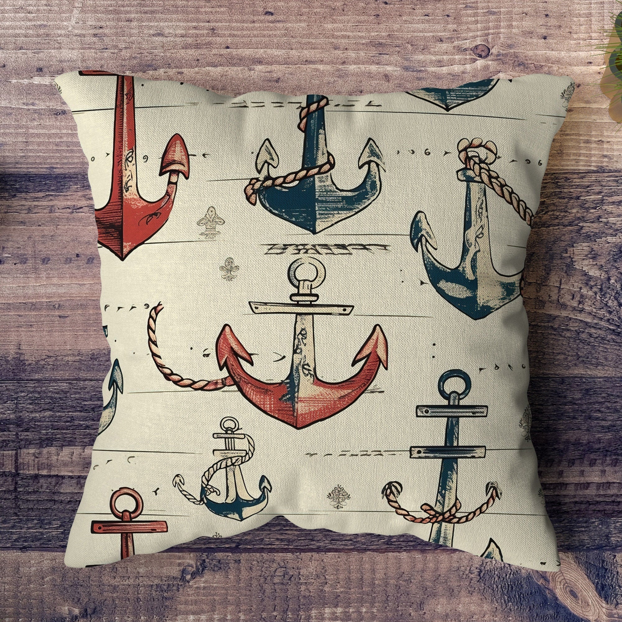 Nautical Pillow Covers, Sailor Cushion Cover, Ancient Map Nautical Pillowcase, Ancient Nautical Pillow Covers