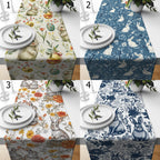 Easter Cute Bunny Table Runners, Spring Easter Bunny Coffee Table Runners, Spring Party Bunny Table Runners, Fun Bunny Table Runners