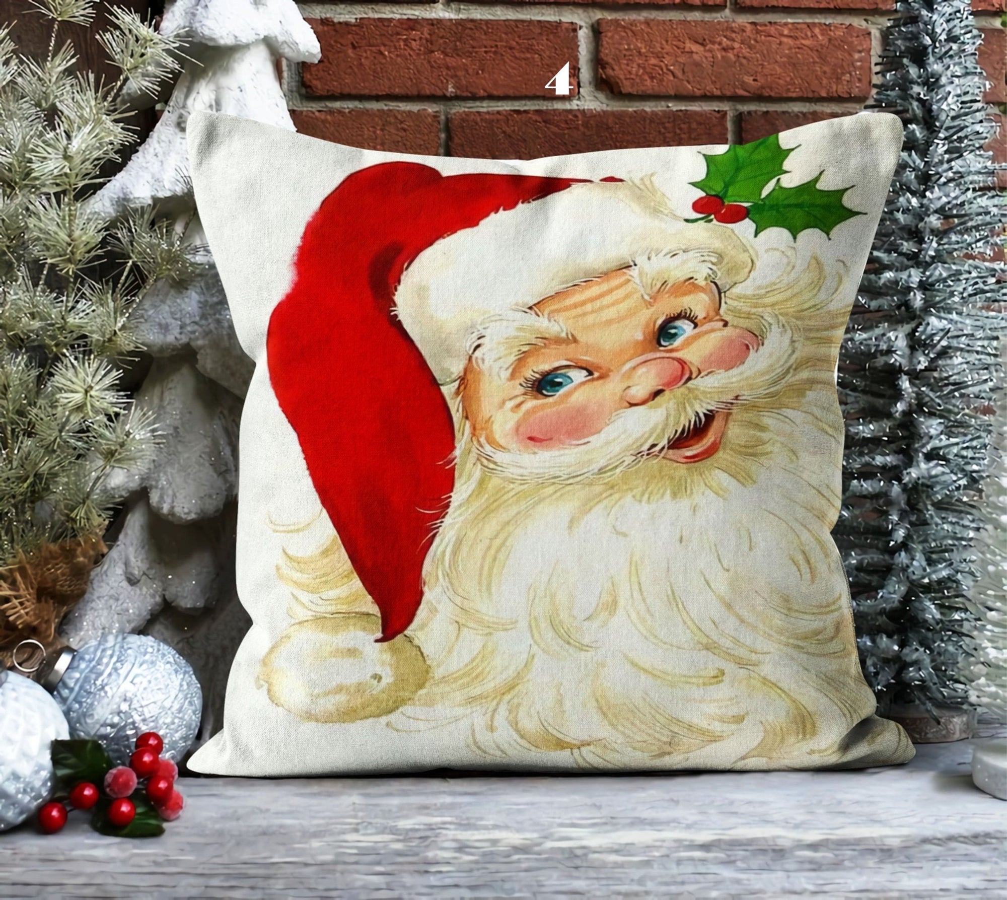 Xmas Holiday Pillowcase, Santa Pillow Cover, Santa Claus Pillowcase, Christmas Pillowcase, Cozy Home Decor, New Year's Gift