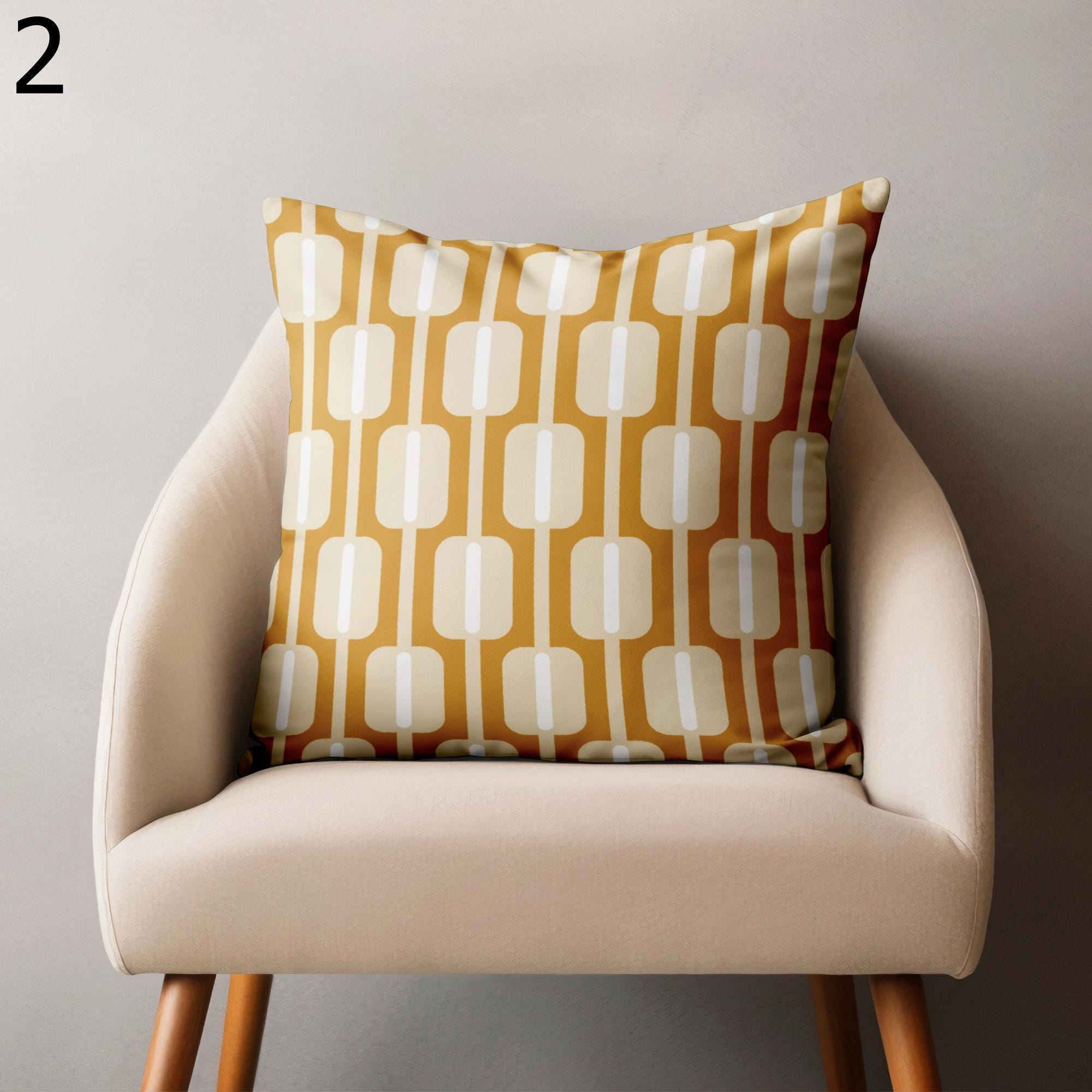 Retro Pillow Covers, Vintage 70s Retro Pillow Cover, Mid Century Pillowcase, Retro Geometric Abstract Cushion Cover, Retro Home Decor