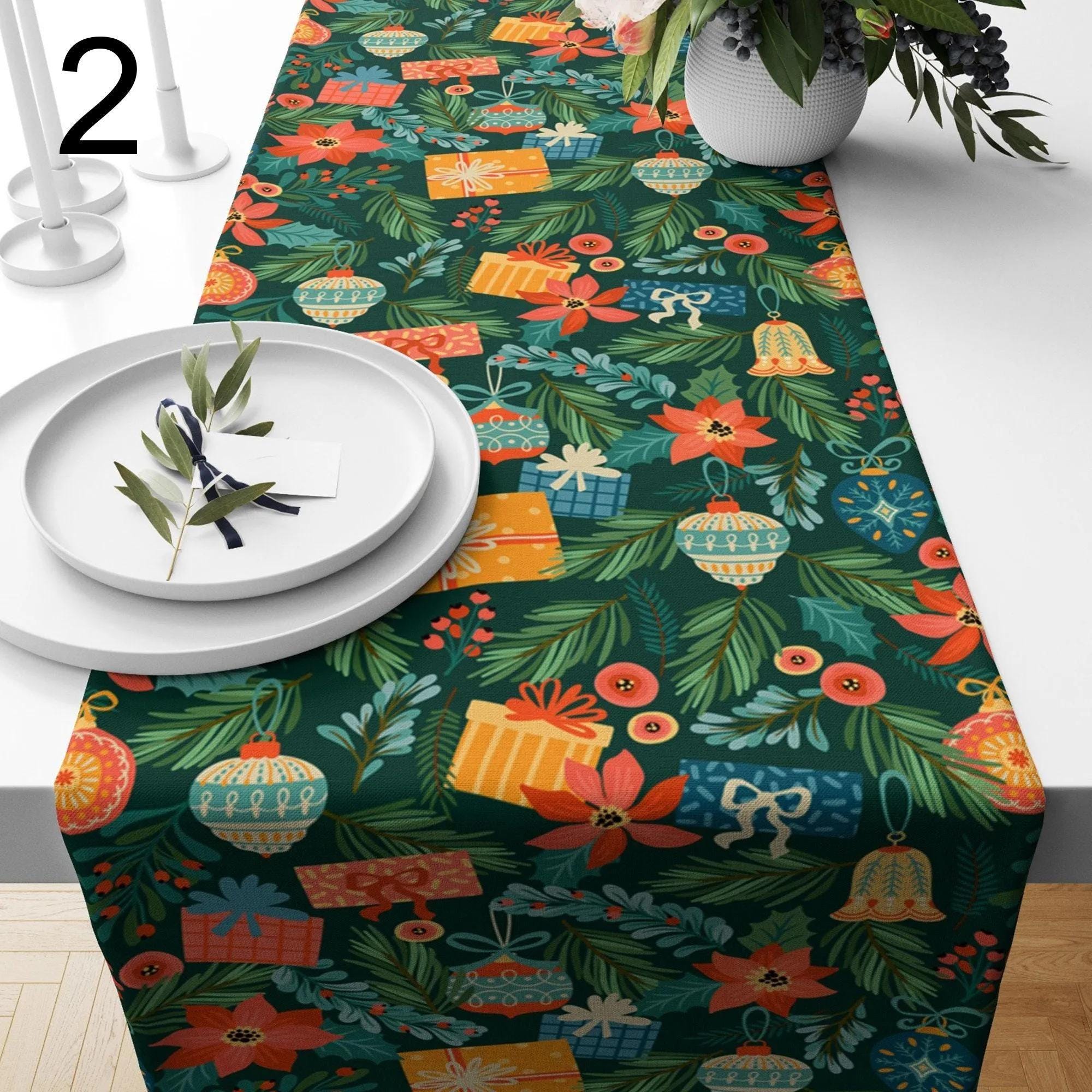 Christmas Table Runner, Christmas Table Decoration, Christmas Party Table, Christmas Decor,  Christmas Gift