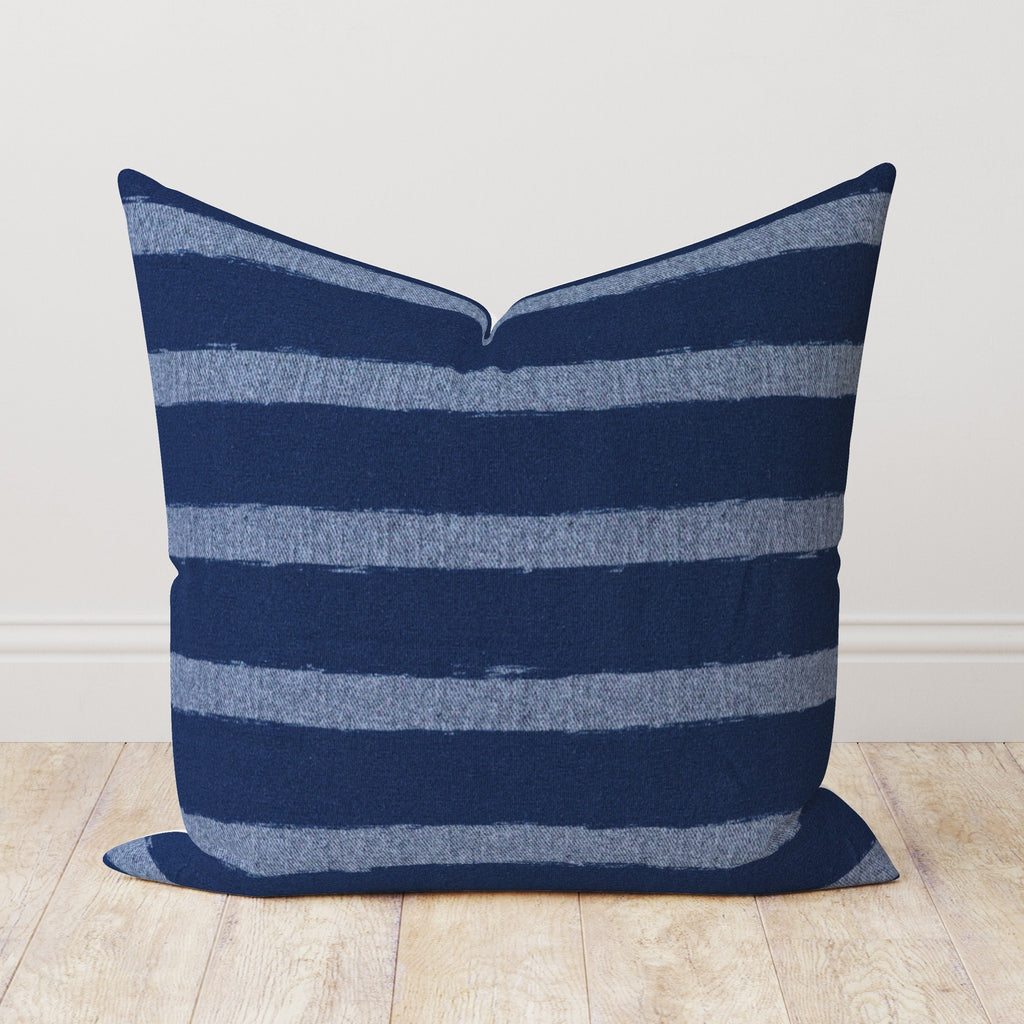 Blue Pillowcase, Indigo Abstract Cushion Cover, Indigo and White Bohemian Pillow Cover, Geometry Cushion Covers, Navy Blue Pillow Covers