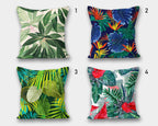 Tropical Leaves Pillow Cover, Leaves Pillow Cover, Floral Cushion Cover, Giant Leaves Cushion Cover, Green Botanical Pillow Cases