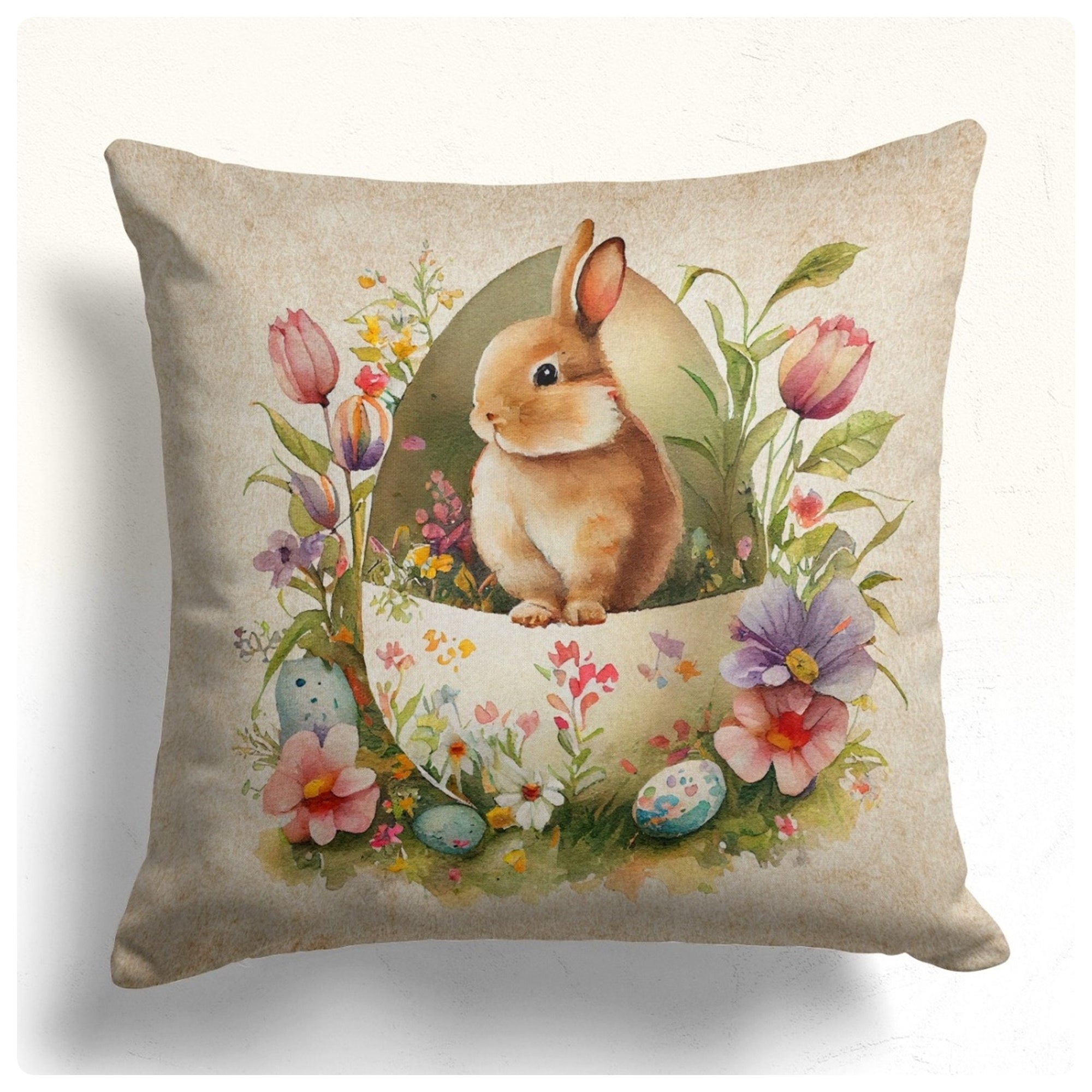 Easter Bunny Pillow Covers, Spring Rabbit Pillowcase, Bunny Pillow Case, Colorful Easter Pillow Case, Easter Gifts, Rabbit Easter Pillowcase