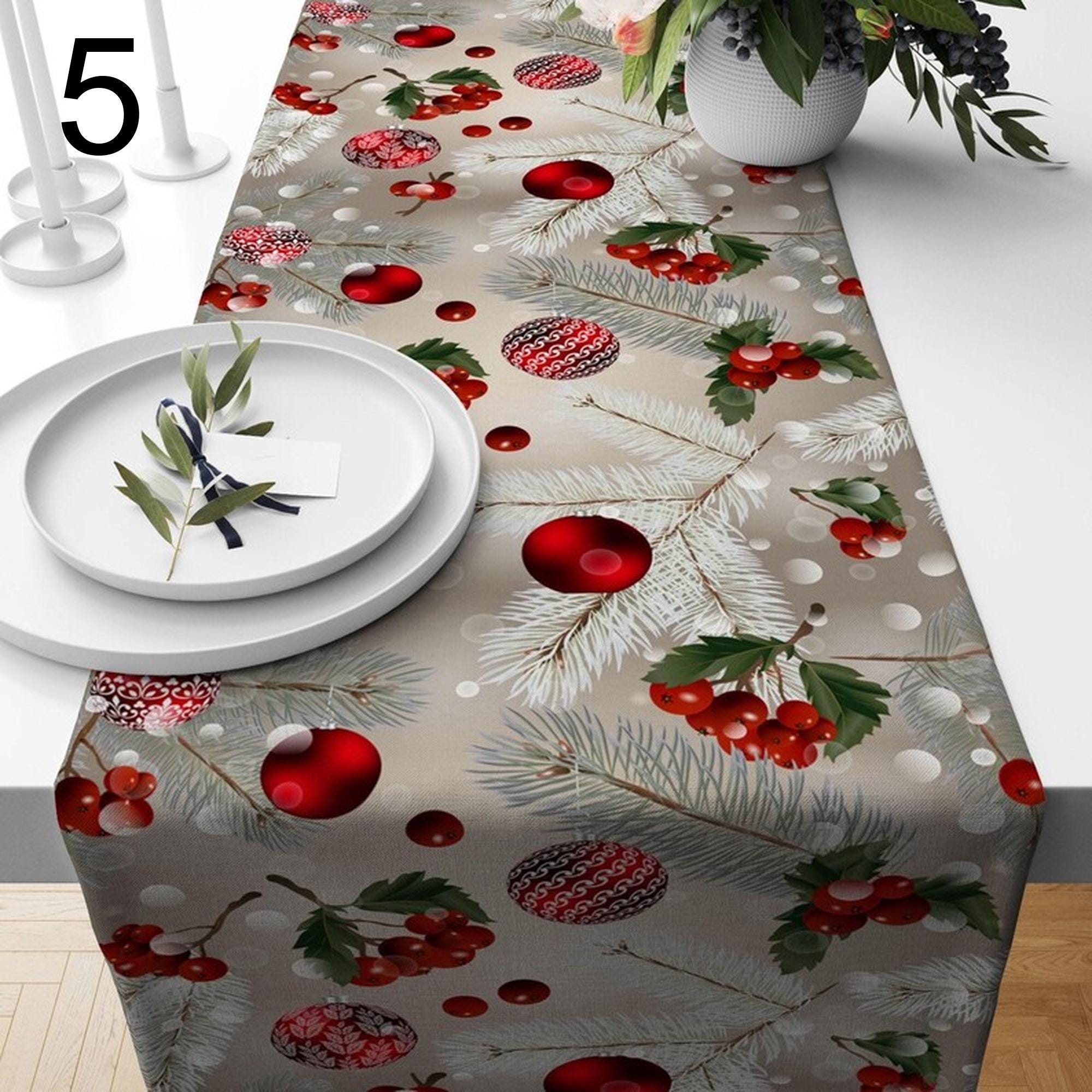 Christmas Table Runner, Christmas Table Decoration, Green Table Runner, Xmas Table Runner, Christmas Party Table, Christmas Gift
