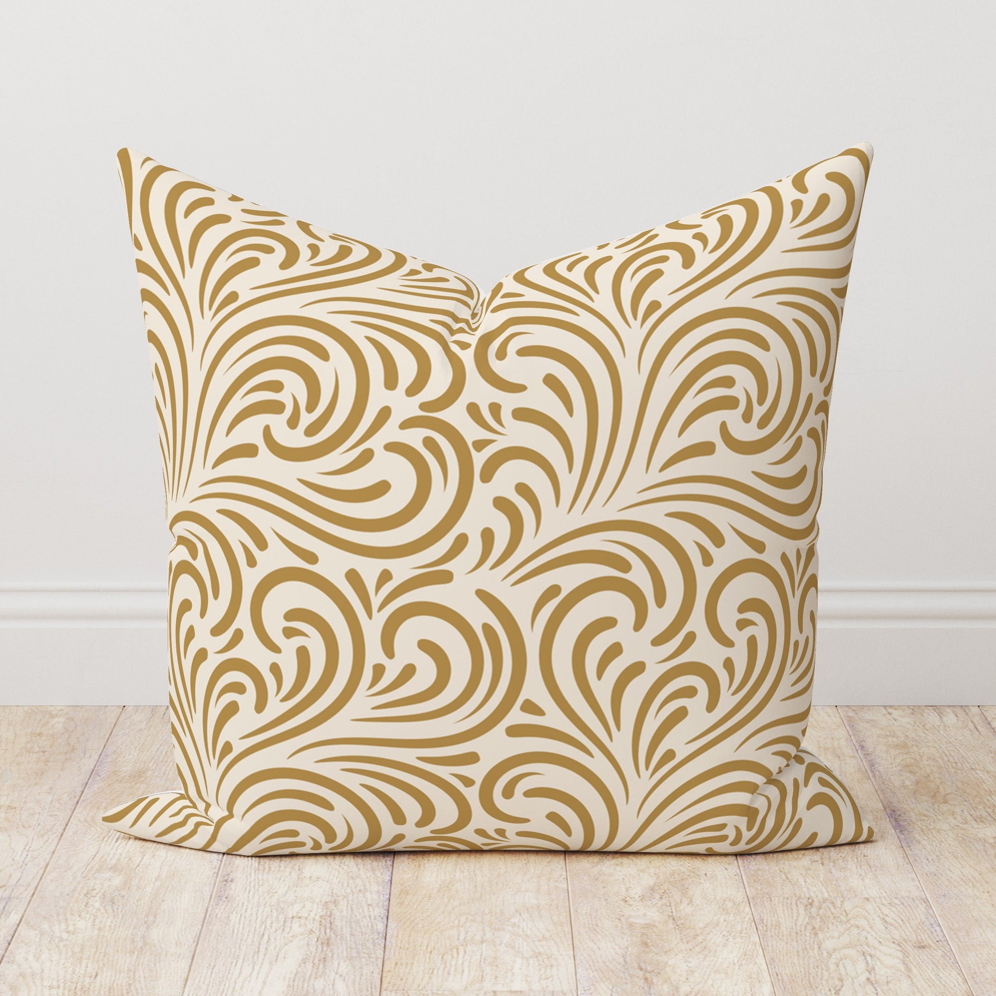 Mid Century Modern Pillow Cover, Retro Beige Abstract Cushion Cover, 70s Pillow Covers, Geometric Throw Pillow Cover, Boho Abstract Pillow