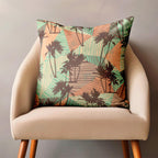 Retro Palm Leaves Pillow Covers, Tropical Vintage Pillow Covers, Vintage Palm Tree Pillowcase, Tropical Pillowcase, Palm Cushion Covers