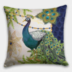 Christmas Peacock Pillow Cover, Christmas Peacock Pillowcase, Peacock Pillow Covers, Christmas Peacock Home Decor, Peacock Cushion Cover