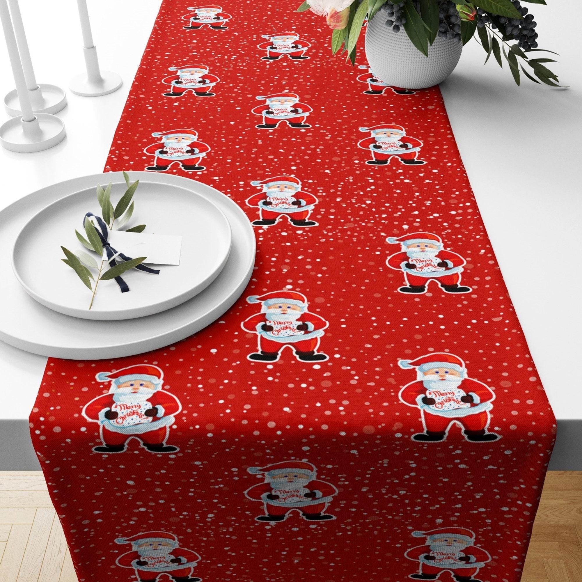 Christmas Table Runner, Santa Claus Table Runner, Xmas Table Runner, Christmas Table Decoration, Christmas Party Table, Christmas Gift
