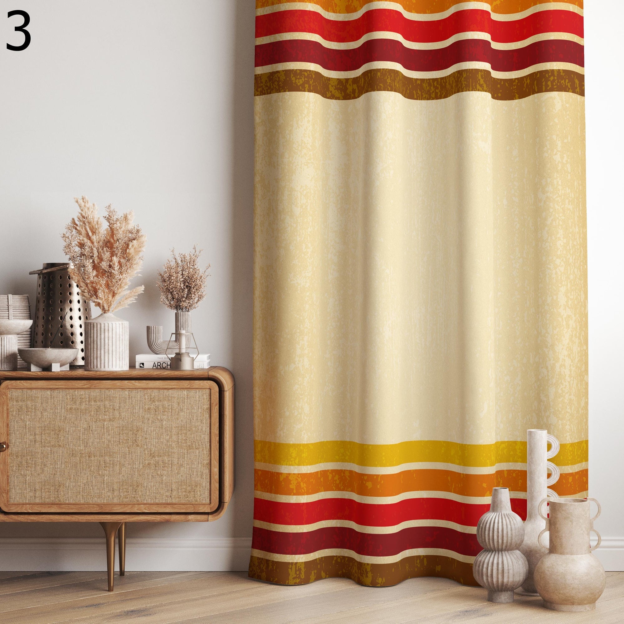 Retro Curtains, Mid Century Modern Curtain Panels, 70s Retro Orange Window Curtain, Mcm Retro Style Living Room Curtain, 80s Curtain Panels