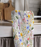 Floral Tea Towels, Wildflowers Dish Towel, Spring Flowers Towel, Wildflowers Hand Towel, Wildflowers Kitchen Towel