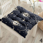 Nautical Chair Cushions, Anchor & Stripe Seat Covers, Coastal Navy Blue Chair Pads, Ocean Theme Patio Pillows, Marine Decor Chair Pillows