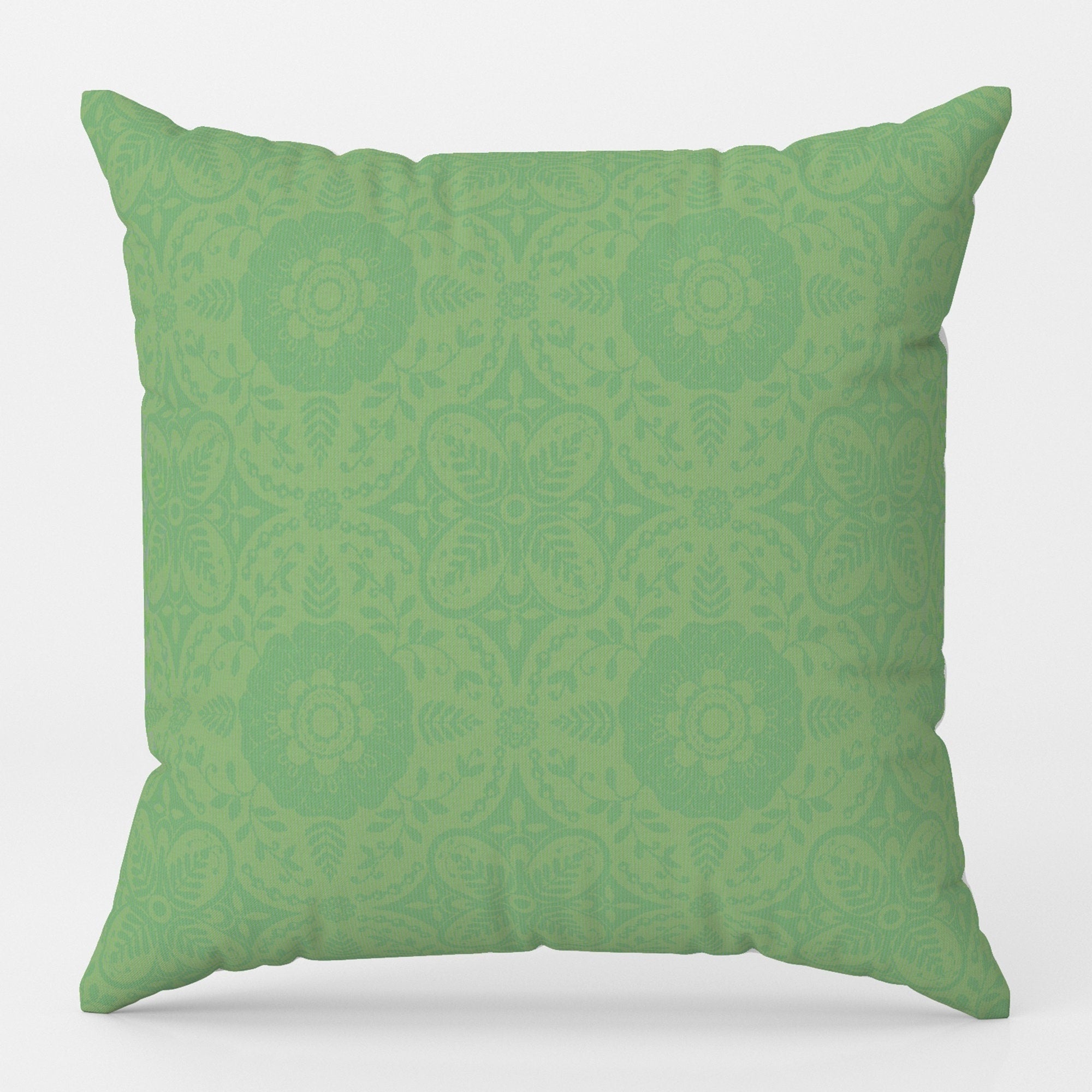 Vintage Green Floral Cushion Cover, Rustic Country Floral Throw Pillow Cover, Retro Floral Pillowcase, Soft Floral Throw Pillow Cover