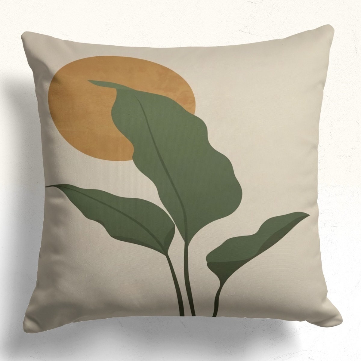 Modern Abstract Leaves Pillow Case, Minimalist Abstract Leaves Cushion Covers, Abstract Leaf Pillowcase, Abstract Leaves Throw Pillow Cover