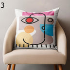 Modern Abstract Pillowcase, Face Line Art Abstract Cushion Cover, Boho Abstract Face Line Print Pillowcase, Abstract Throw Pillow Cover