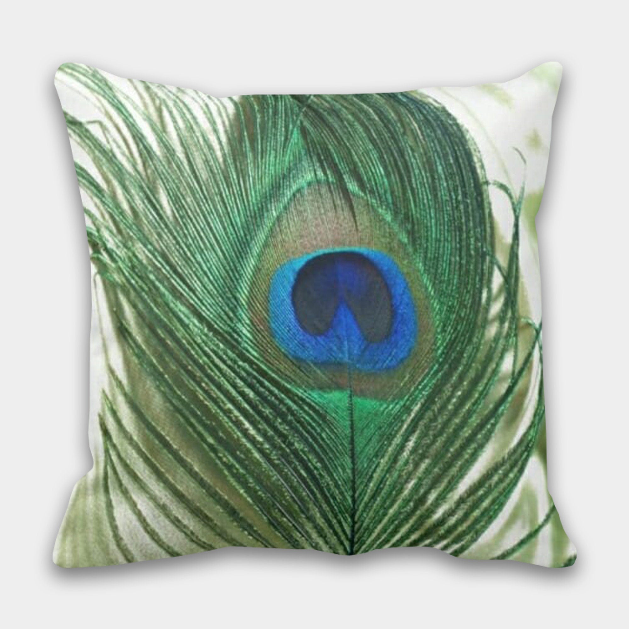 Peacock Pillow Cover, Peacock Cushion Cover, Peacock Tail Throw Pillow, Peacock Feather Pillowcase, Decorative Throw Pillow Case, Home Decor