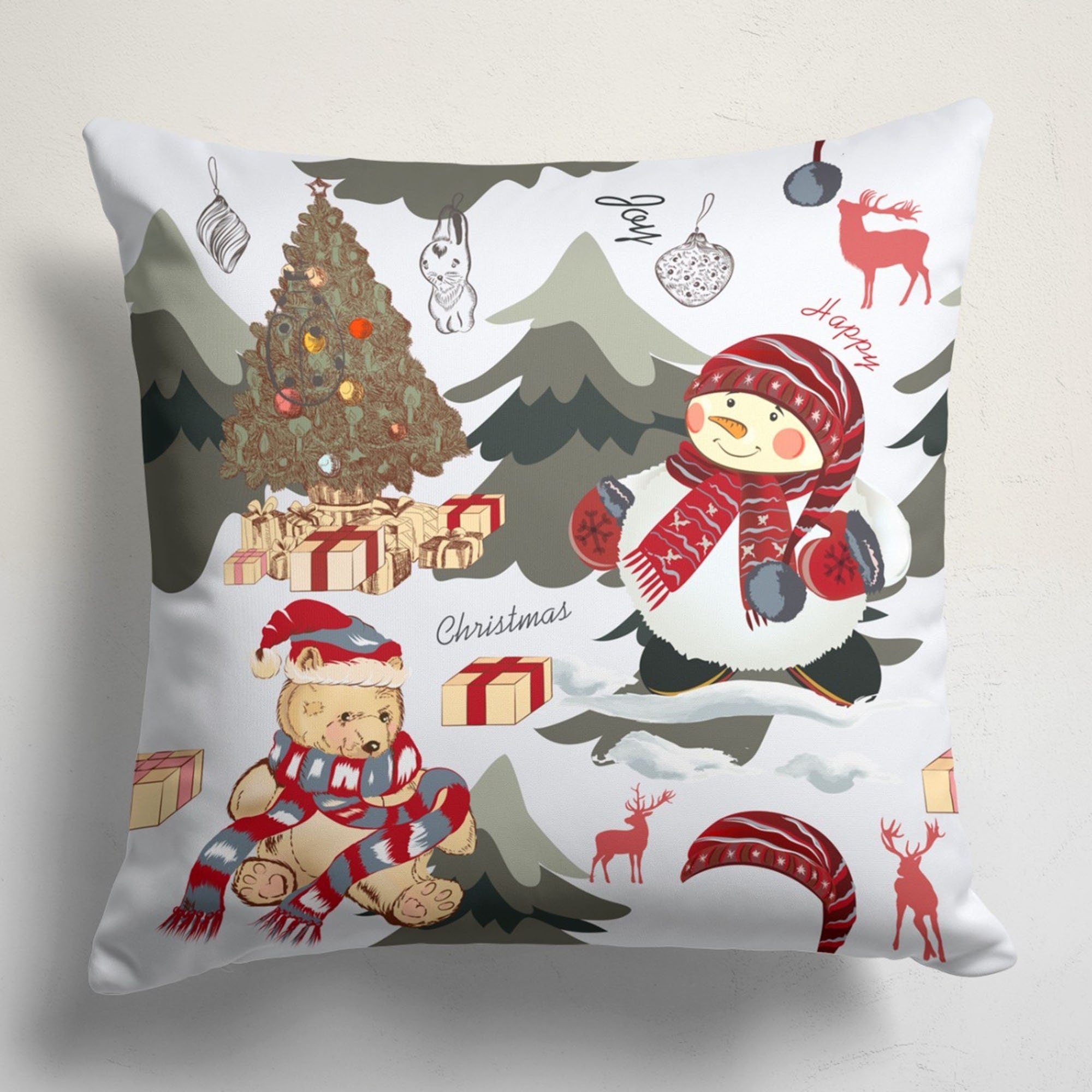 Christmas Pillowcase, Xmas Holiday Throw Pillow, Merry Christmas Pillow Cover, Xmas Holiday Decor, Christmas Decor, New Year's Gift