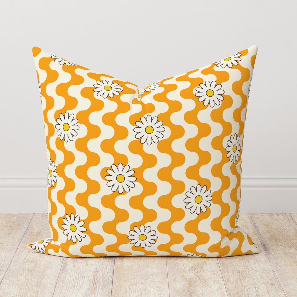 Mid Century Modern Pillow Cover, Retro Beige Abstract Cushion Cover, 70s Pillow Covers, Geometric Throw Pillow Cover, Boho Abstract Pillow