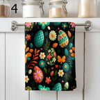 Colorful Eggs Tea Towels, Happy Easter Tea Towels, Easter Eggs Dish Towel, Easter Kitchen Towels, Easter Eggs Hand Towel