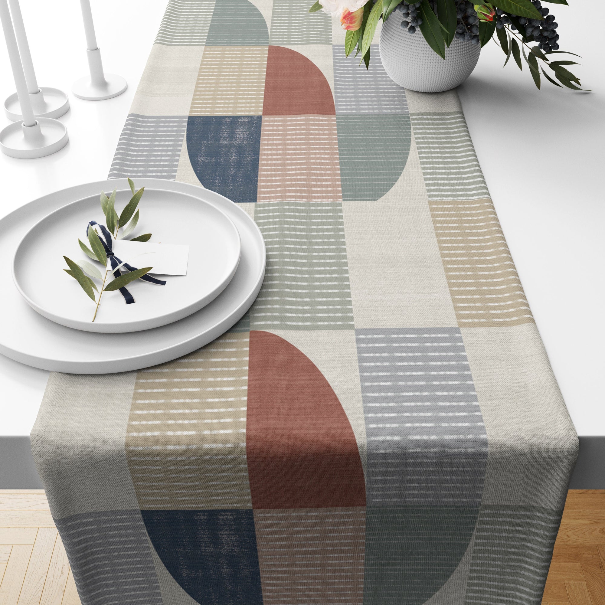 70s Retro Table Runner, Mid Century Modern Table Runner, Retro Party Table Decor, 70s Zigzag Table Runner, Retro Vintage Table Runner