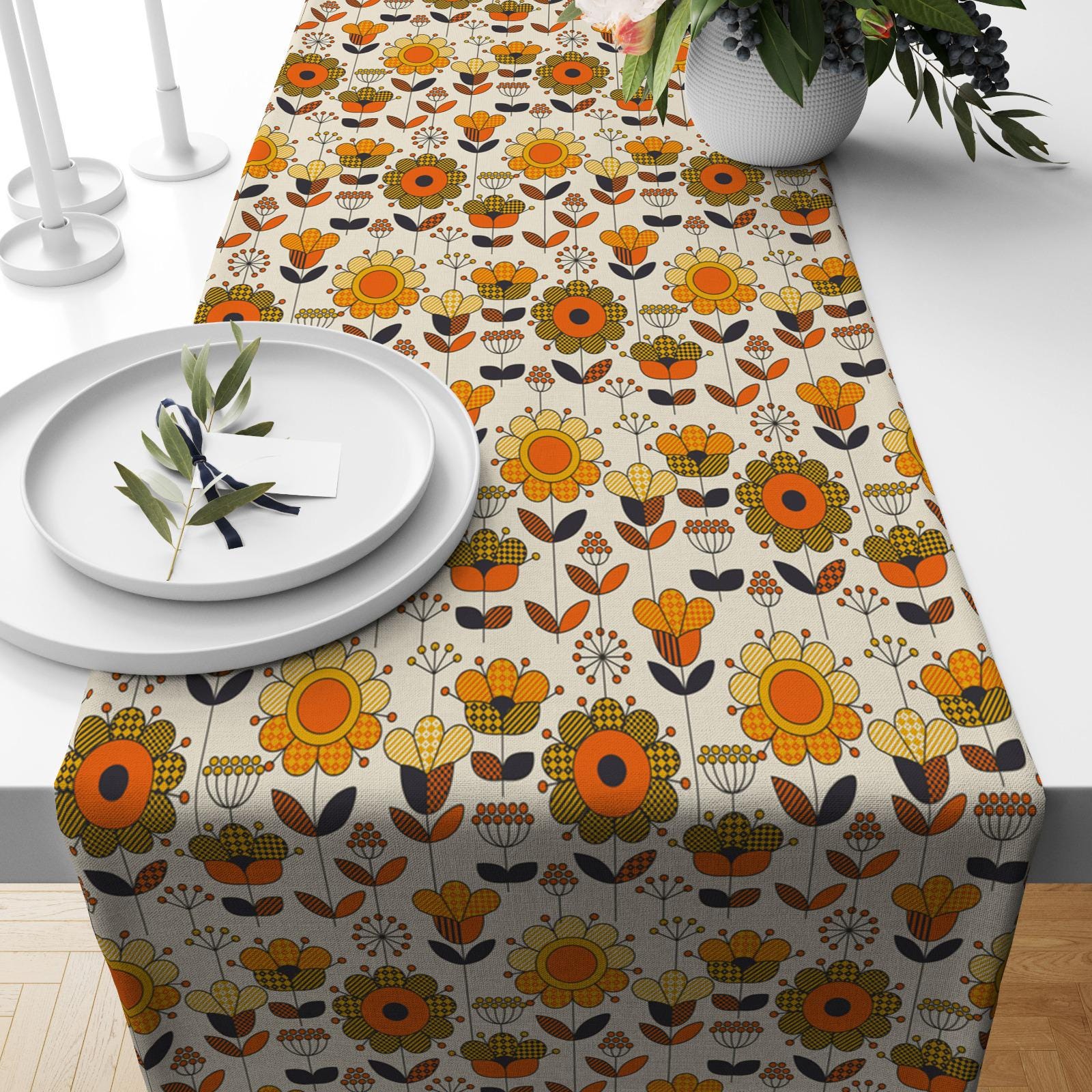 Autumn Table Runner, Fall Table Runner, Thanksgiving Table Runner, Halloween Runner, Fall Home Decor, Thanksgiving Gift, Halloween Party