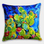 Colorful Cactus Pillow Cover, Succulent Cactus Cushion Covers, Succulent Flowers Pillow Covers, Succulent Digital Print Throw Pillow Covers