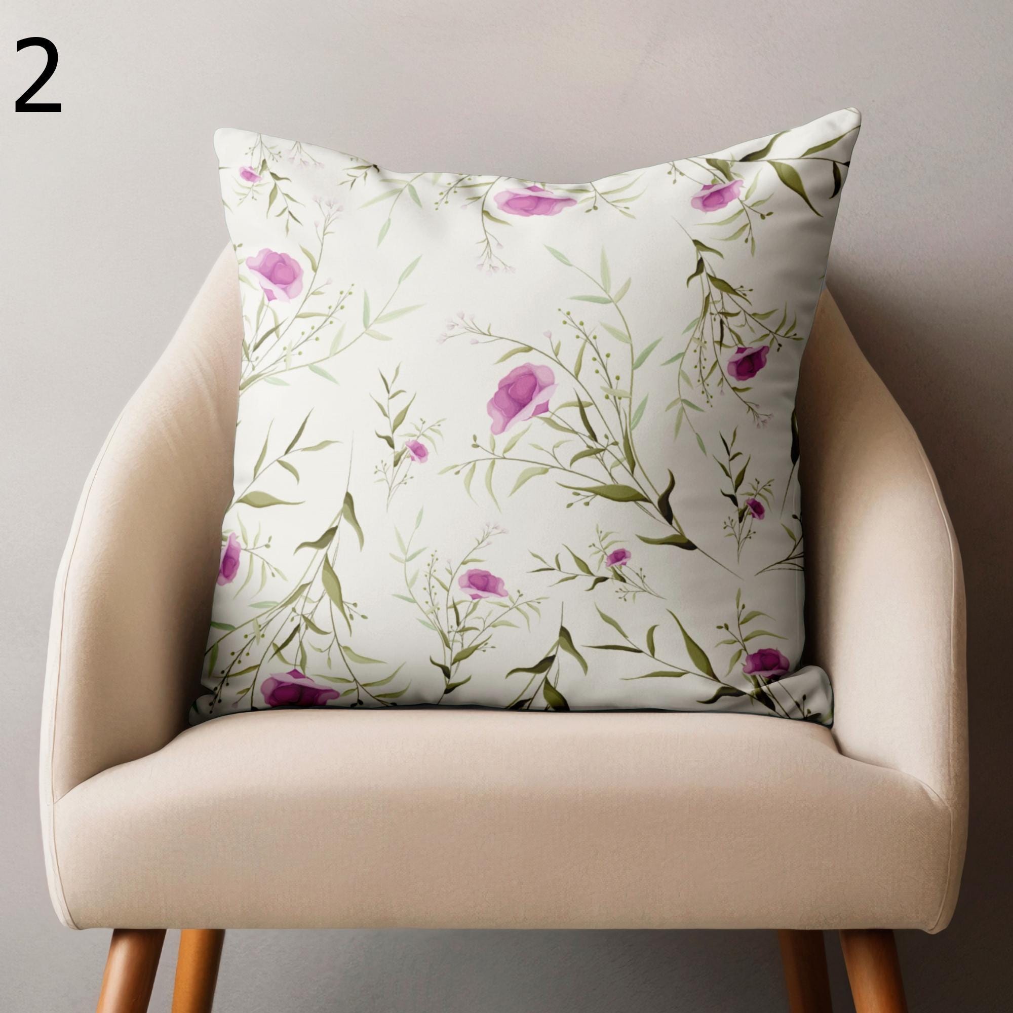 Wildflowers Pillow Covers, Farmhouse Floral Pillowcase, Floral Throw Pillow Cover, Country Flowers Print Pillowcases, Floral Cushion Covers
