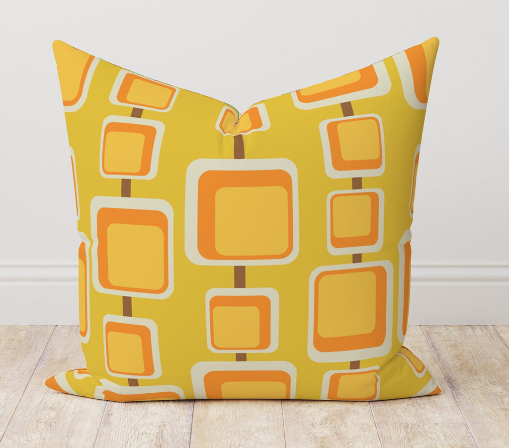 Retro Abstract Cushion Cover, Mid Century Modern Pillow Cover, 70s Pillow Covers, Geometric Throw Pillow Cover, Boho Abstract Pillow Case