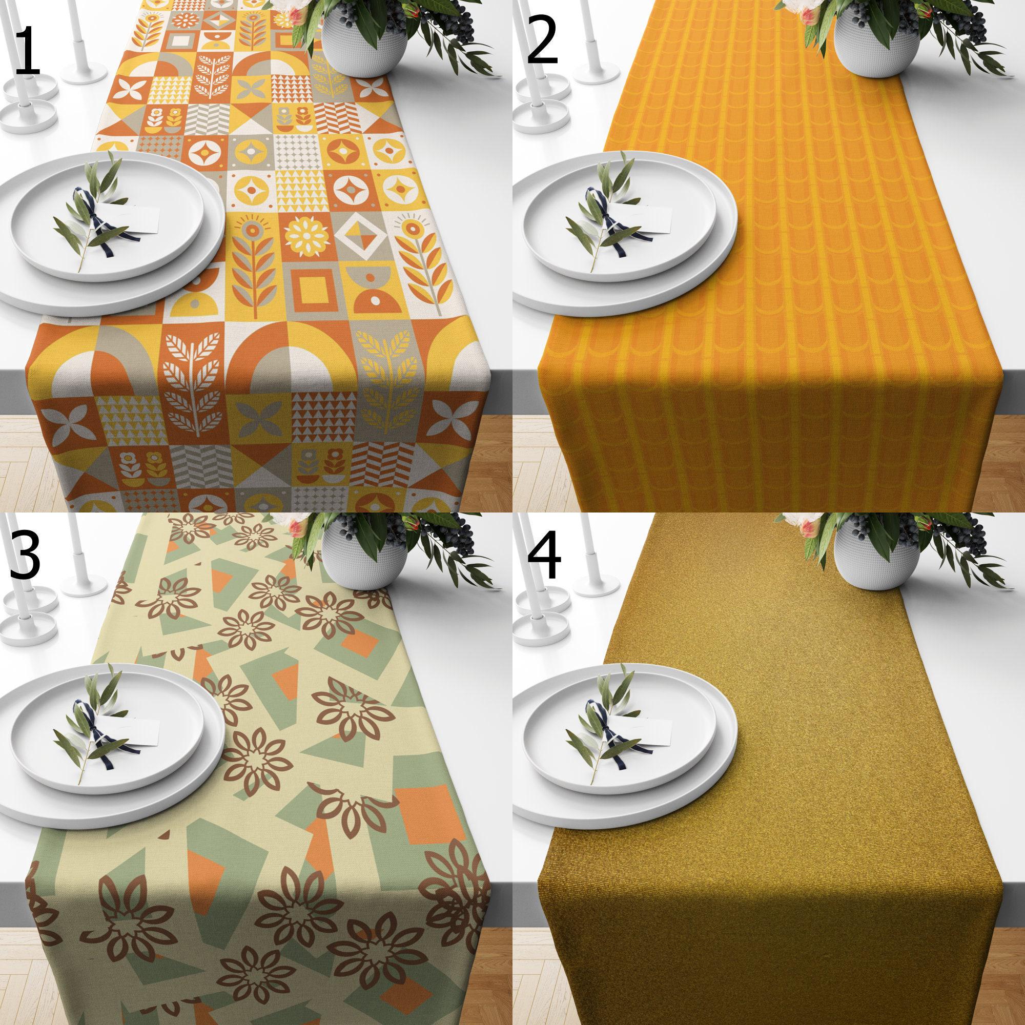 Orange Mid Century Modern Table Runner, Retro Table Runner, Mcm Table Runner, Retro Party Table Decor, 70s Table Decor, 80s Table Runners