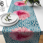 Rose Table Runner, Floral Table Runners, Flowers Print Table Runner, Purple Table Runner, Tropical Table Runner, Exotic Plants Runners