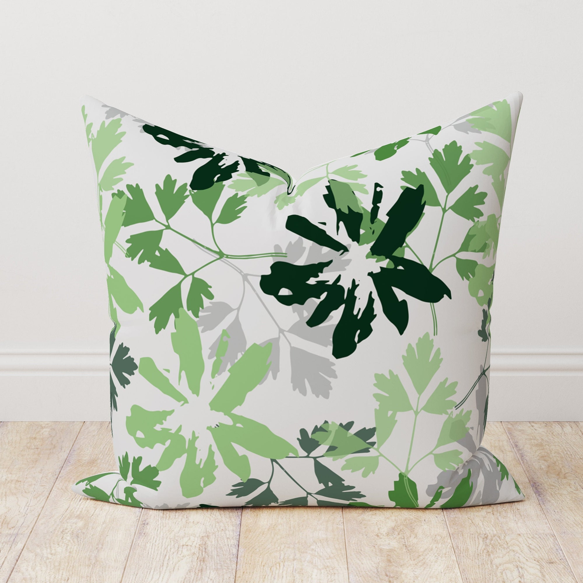 Exotic Flowers Pillowcase, Tropical Green Leaves Pillow Cover, Botanical Cushion Cover, Bird of Paradise Tropic Flowers Throw Pillow Cover