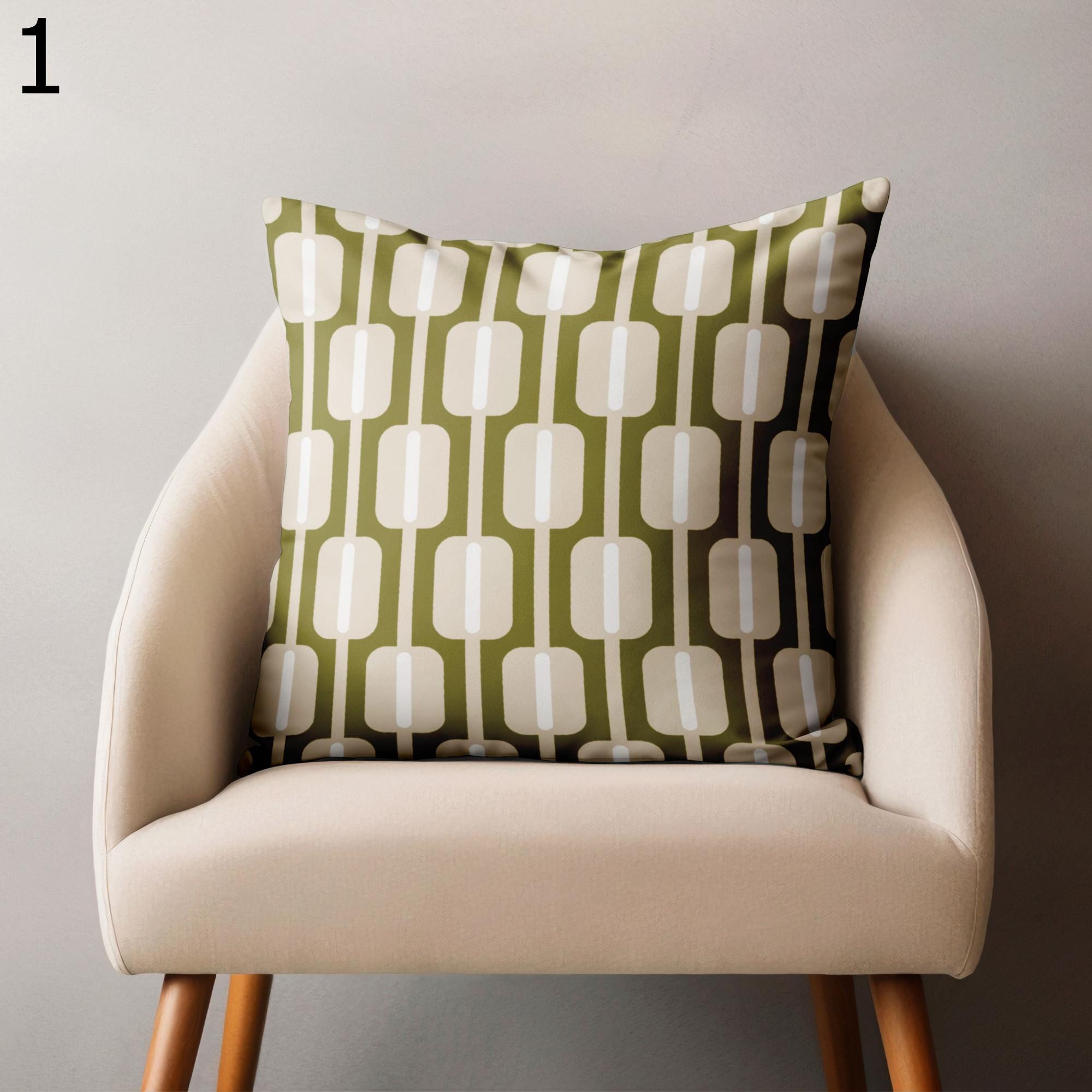 Retro Pillow Covers, Vintage 70s Retro Pillow Cover, Mid Century Pillowcase, Retro Geometric Abstract Cushion Cover, Retro Home Decor