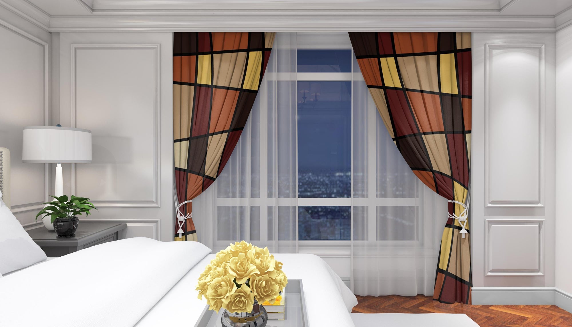 Mid Century Modern Curtains, 70's 80's 90's Geometric Curtain, Retro Vintage Drapes, Retro Window Curtain Panels, Retro Living Room Curtains