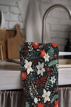 Christmas Berry Tea Towels, Xmas Dish Towel, Christmas Kitchen Decor Towel, Holly Kitchen Hand Towel,  Christmas Kitchen  Decor Dish Towel