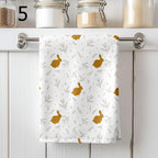 Cute Easter Decorative Tea Towel, Easter Bunny Dish Towel, Easter Fingertip Towels, Bunny Kitchen Towels, Cute Easter Bunny Tea Towels