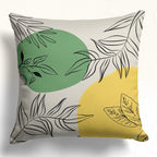 Modern Abstract Leaves Pillow Case, Minimalist Abstract Leaves Cushion Covers, Abstract Leaf Pillowcase, Abstract Leaves Throw Pillow Cover