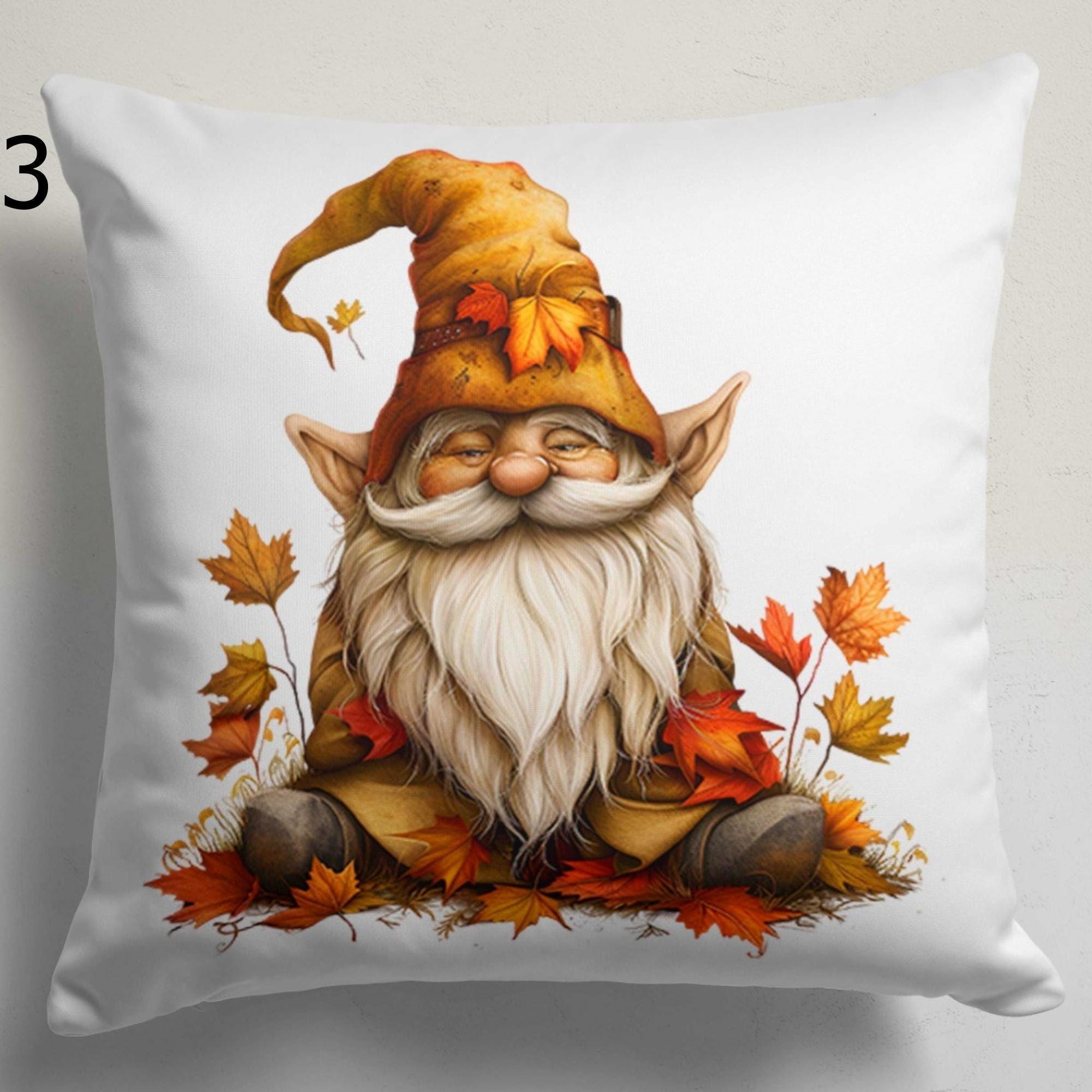 Christmas Funny Throw Pillow Cover, Christmas Gnome Pillowcase, Merry Christmas Pillow Covers, Funny Christmas Gnome Print Cushion Covers
