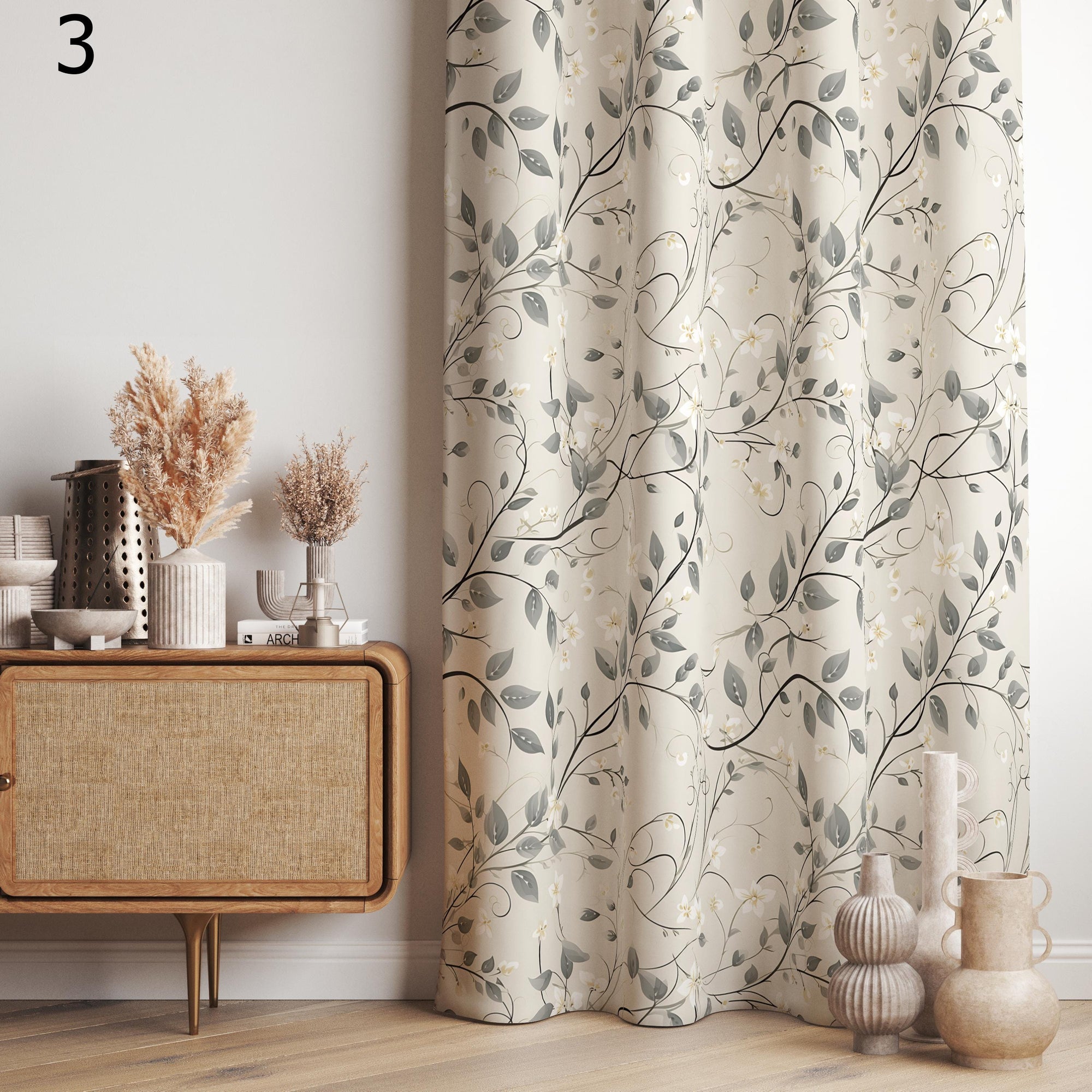 Floral Window Curtains, Wildflowers Curtain Panels, Farmhouse Floral Blackout Curtain, Flowers Grommet Curtain, 70s 80s Floral Print Drapes