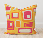 Retro Abstract Cushion Cover, Mid Century Modern Pillow Cover, 70s Pillow Covers, Geometric Throw Pillow Cover, Boho Abstract Pillow Case