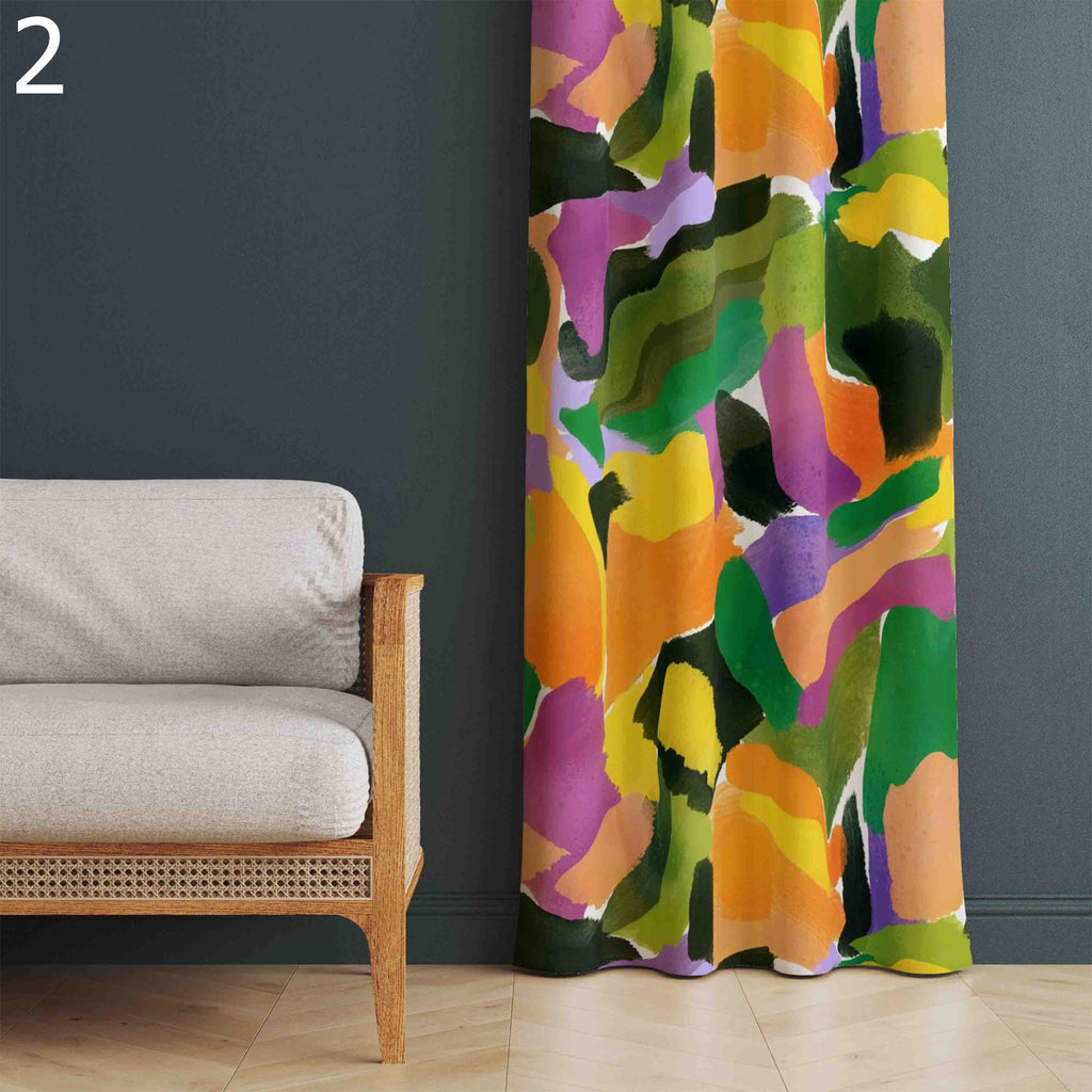 Boho Curtains, Decorative Curtain, Bohemian Window Curtains, Boho Bedroom Curtain, Geometric Pattern Printed Curtain, Boho Printed Curtain
