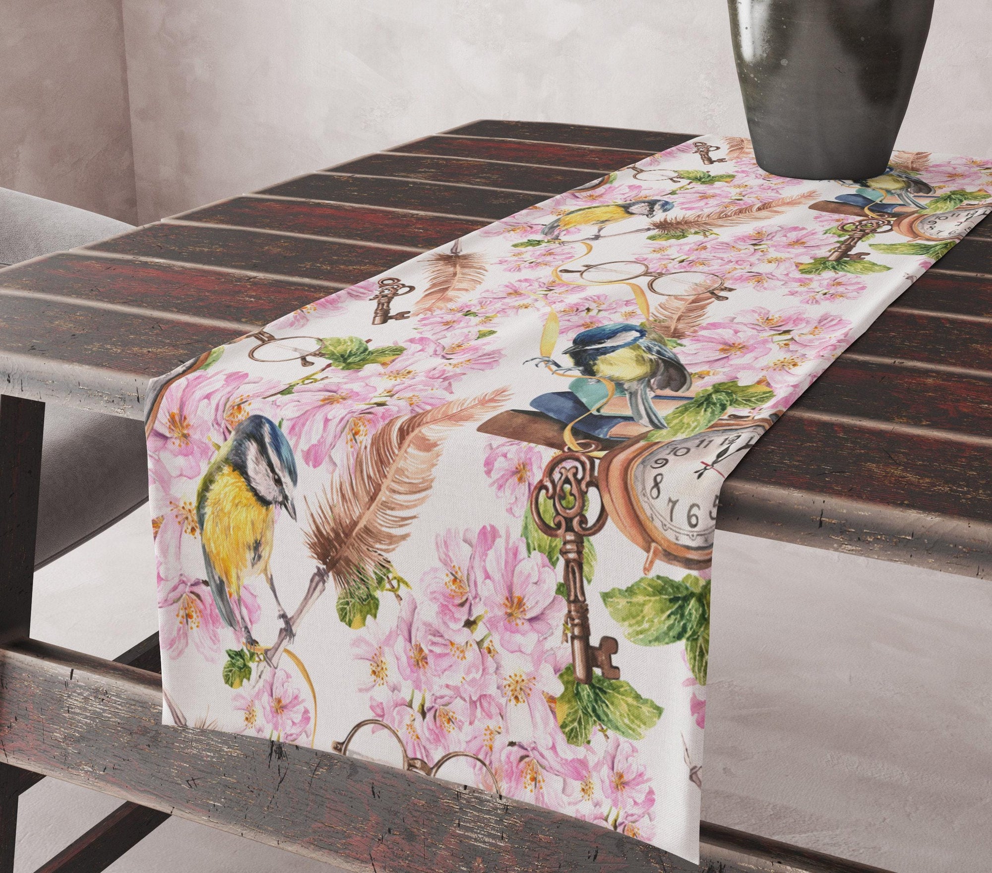 Colorful Floral Table Runners, Floral Table Runners, Spring Flowers Table Runner, Floral Printed Table Runner, Floral Table Decor Runner