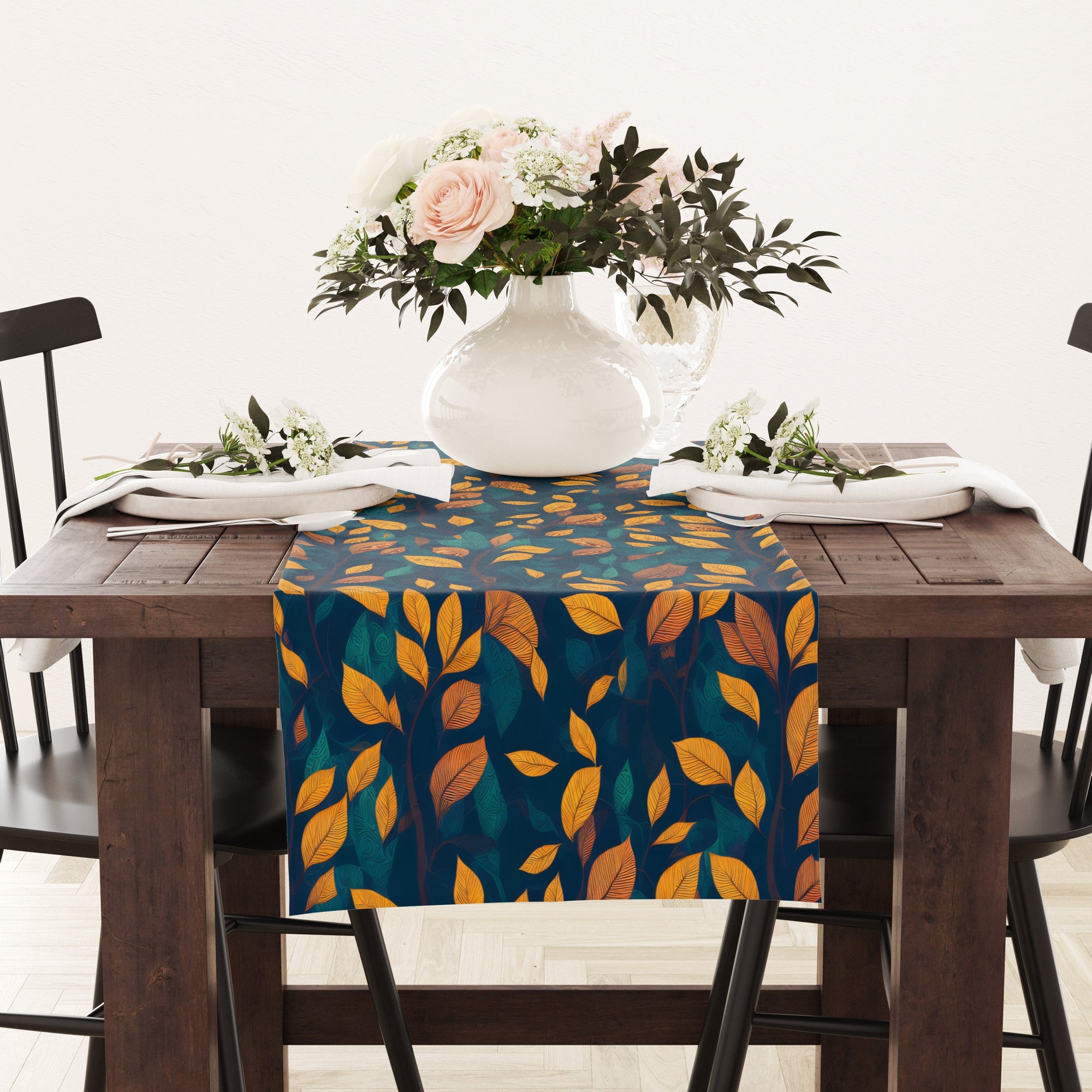 Fall Leaves Table Runner, Thanksgiving Fall Table Runner, Autumn Table Runner, Fall Table Decor, Thanksgiving Gift, Thanksgiving Party Table