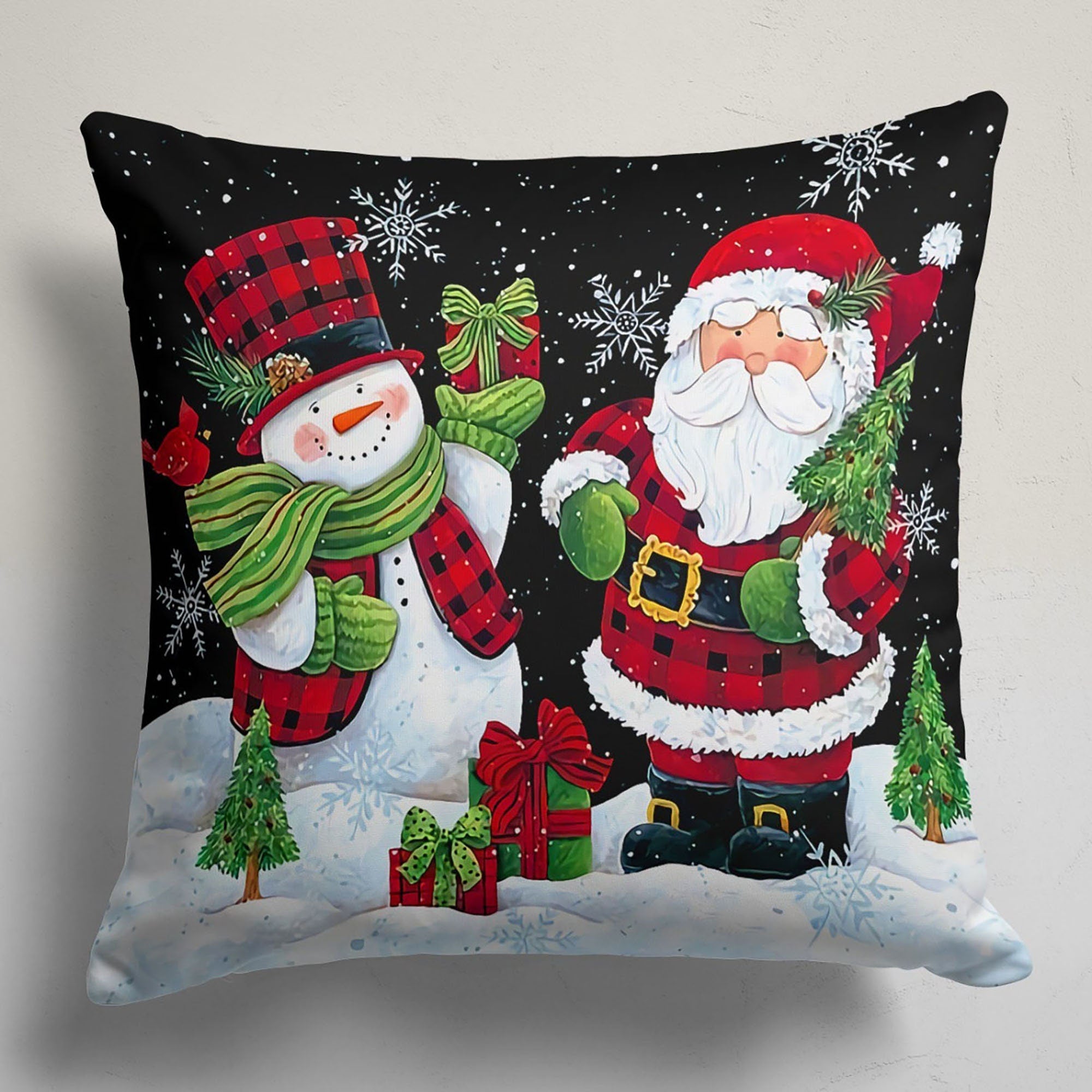 Christmas Pillowcase, Xmas Holiday Throw Pillow, Christmas Pillow Cover, Xmas Holiday Decor, Christmas Decor, New Year's Gift