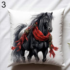 Christmas Truck Pillow Cover, Xmas Dogs Throw Pillow Cover, Xmas Pine Trees Pillowcase, Christmas Horses Pillowcase, Xmas Animals Pillowcase