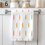 Easter Carrot Tea Towels, Happy Easter Tea Towels, Cute Easter Dish Towel, Carrot Kitchen Towels, Easter Hand Towel