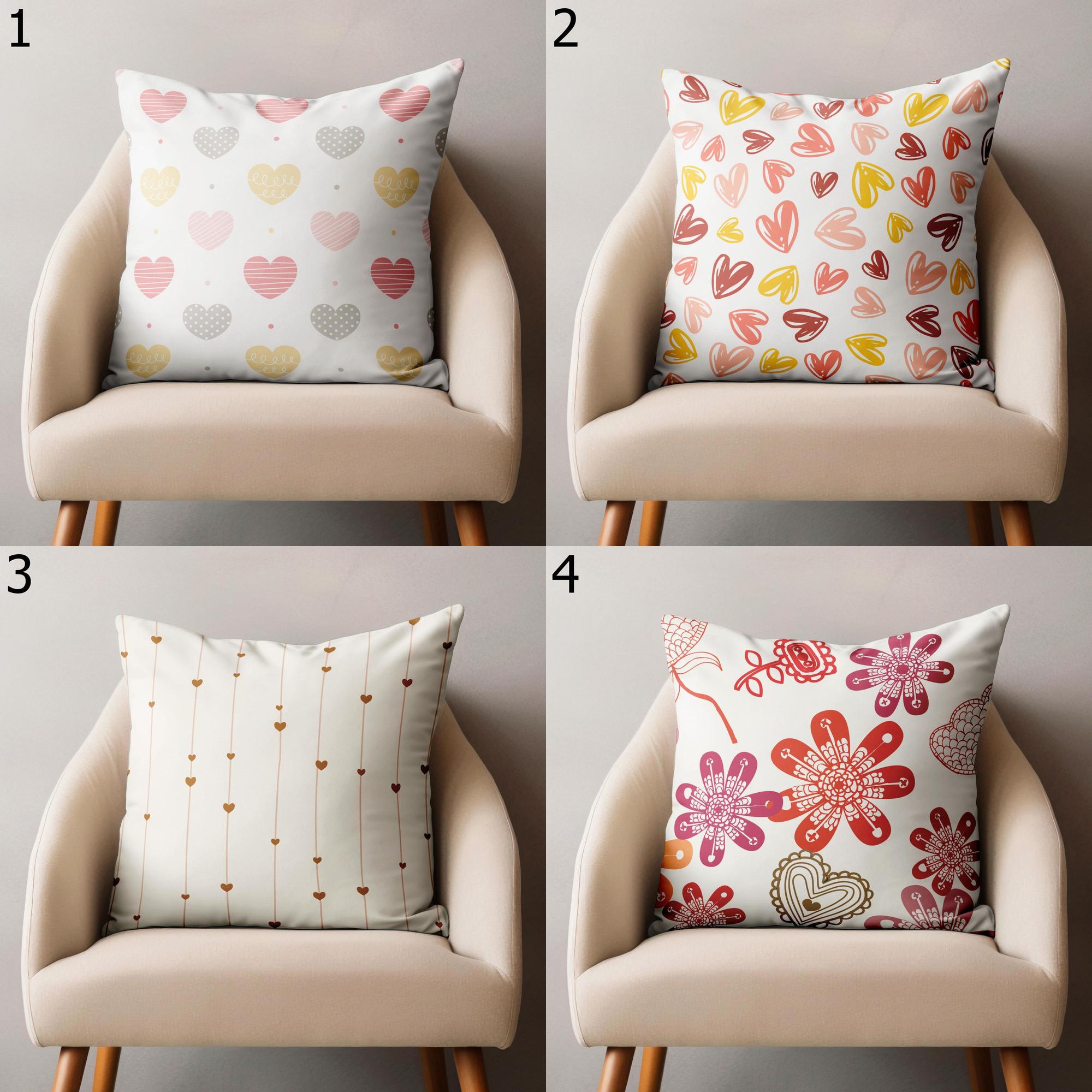 Love Cushion Covers, Valentine's Day Pillow Covers, Cute Valentine Throw Pillow Covers, Valentine's Day Home Decor, Red Heart Pillow Cover